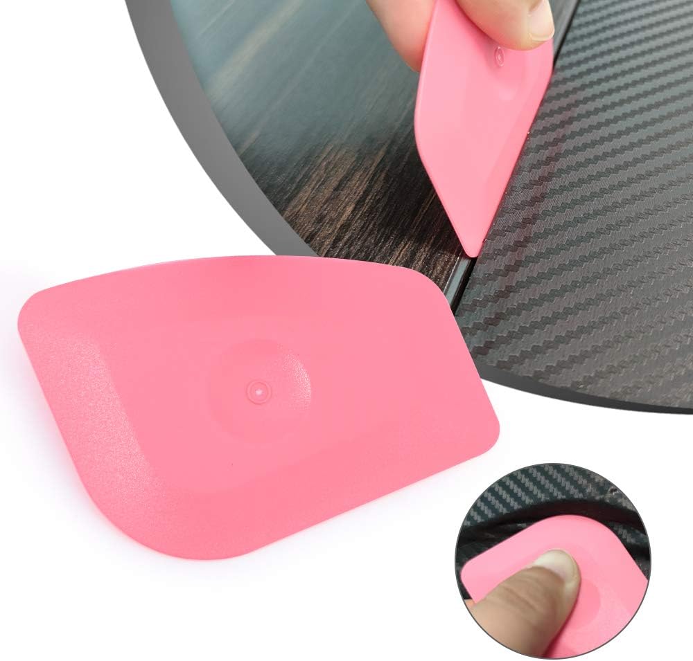 Vinyl Wraps Applicator Tool Kit with Felt Squeegees, Plastic Scraper, Wrap Knife and Blades, Magnetic Holders, Cleaning Cloth, Gloves and Finger Sleeve A8043