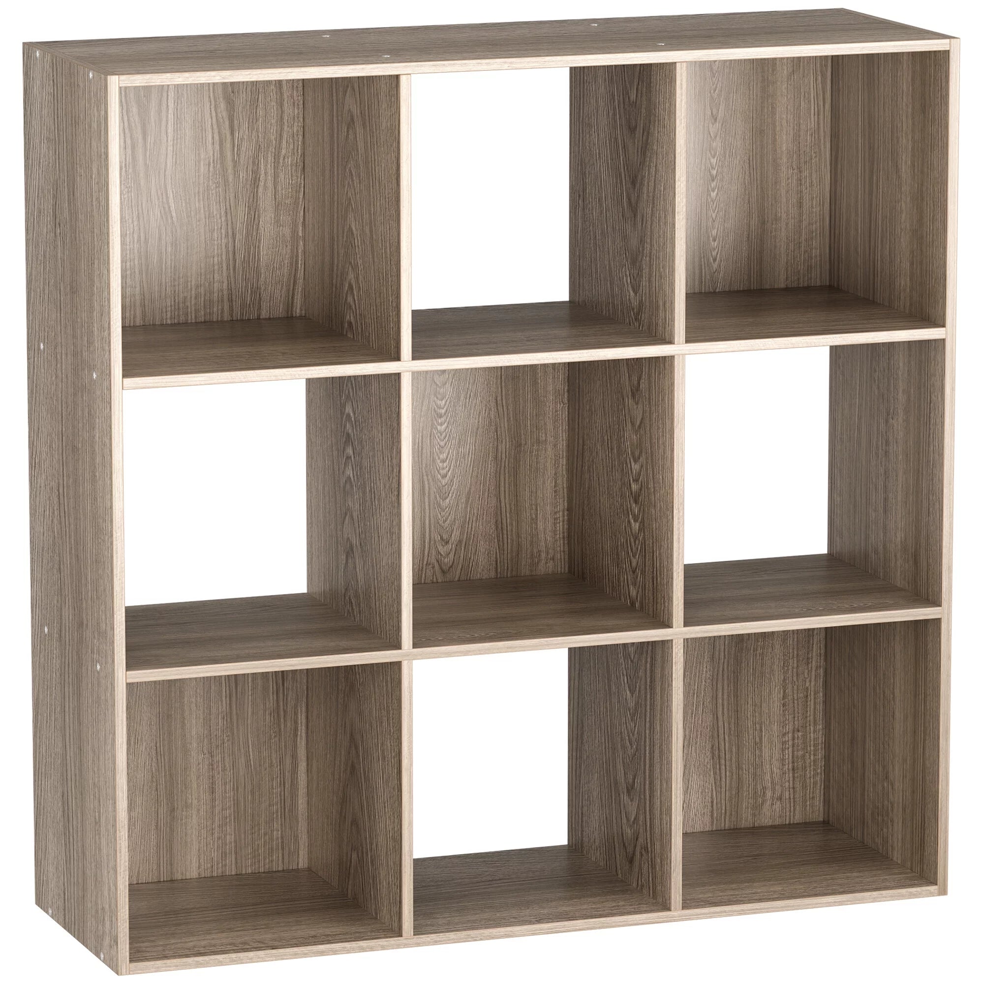 3-Tier 9 Cube Storage Organizer Wood Bookcase Bookshelf Black T6649