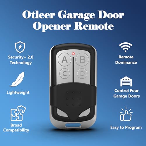 4 Button Garage Door Opener Remote with Keychain K4813