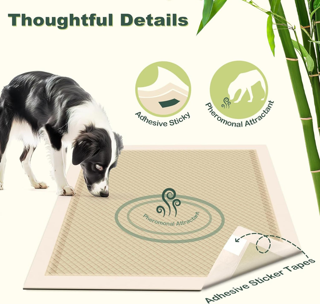 Bamboo Dog Training Pads, 28x34in Extra Large, 30 Counts N819467