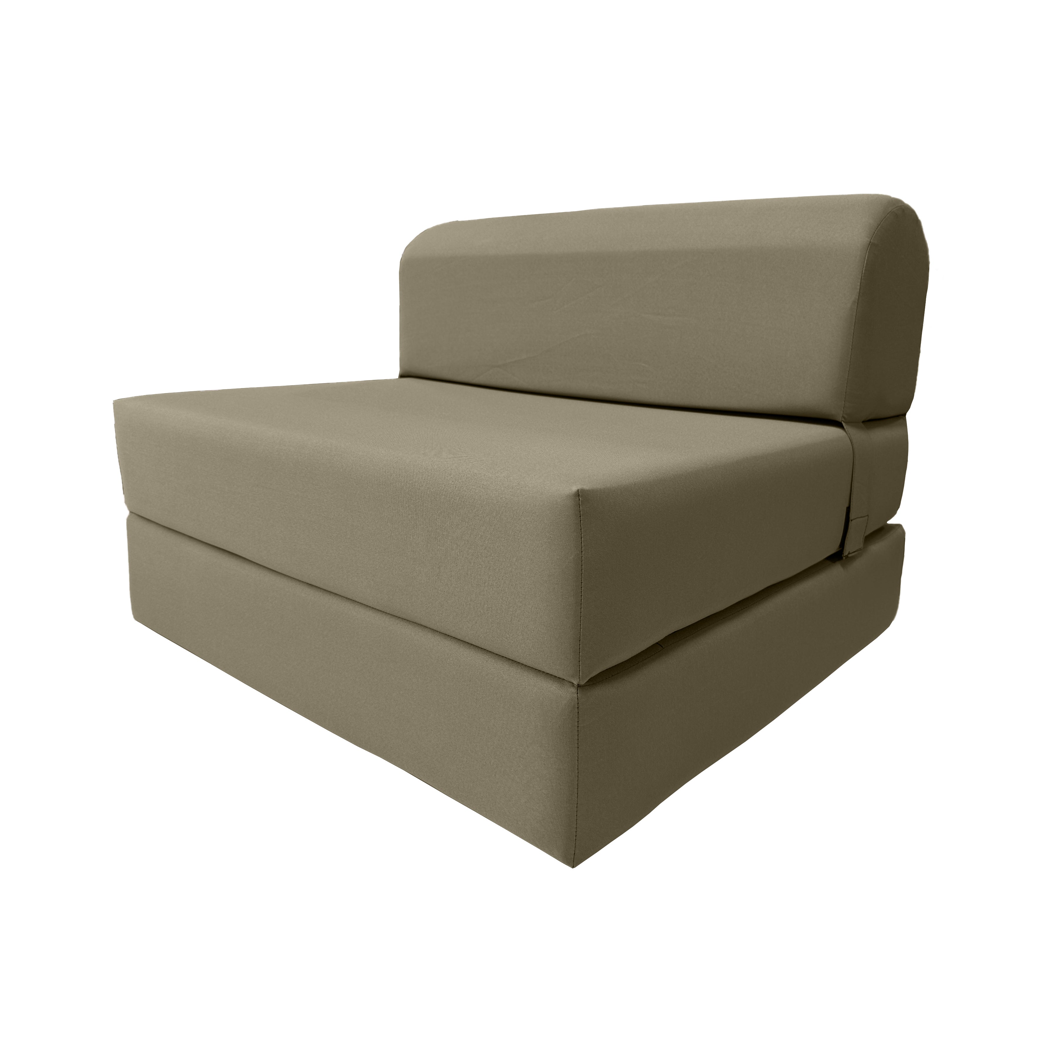Tan Sleeper Chair Folding Foam Sofa Guest Bed C571
