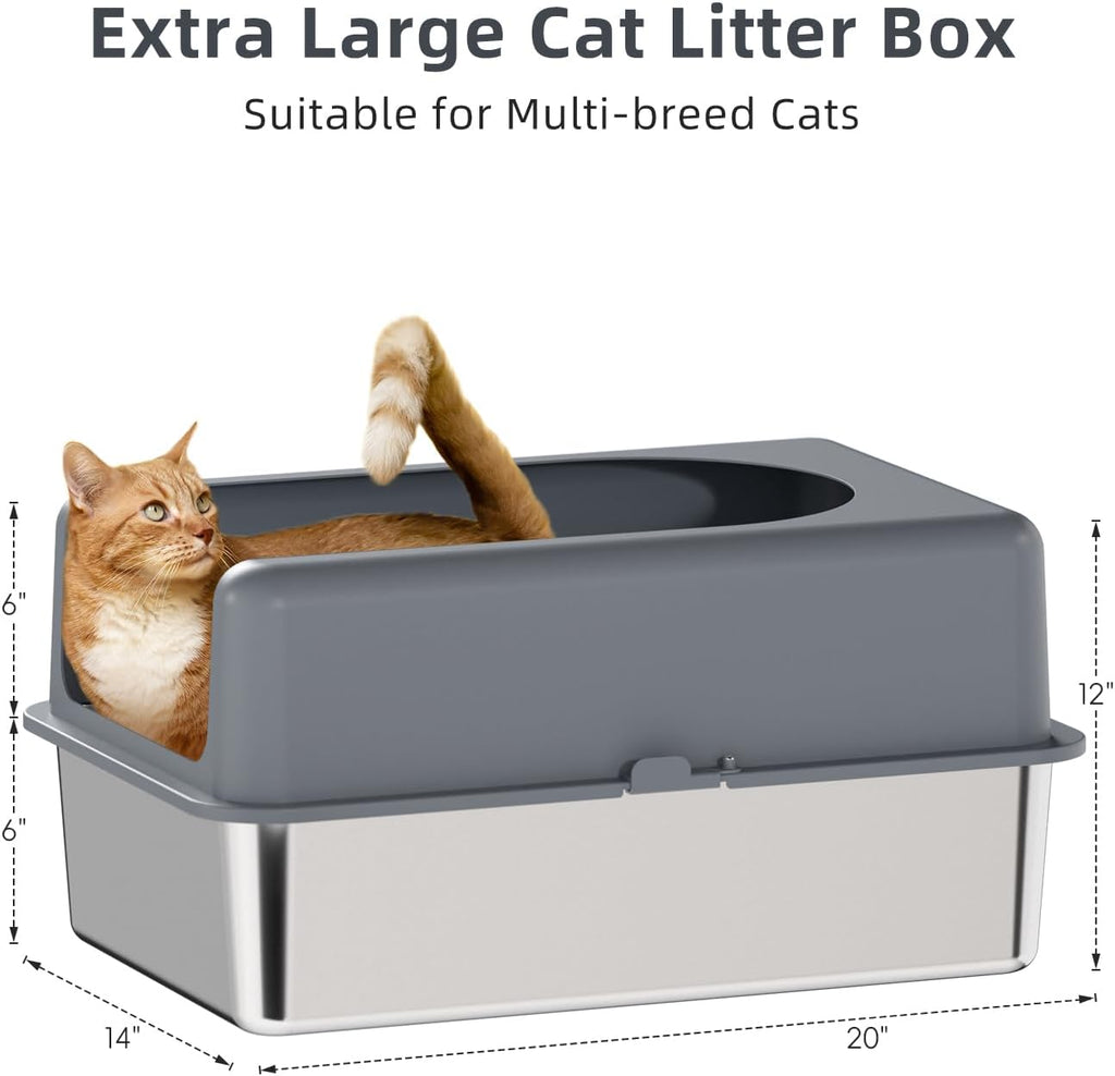 Stainless Steel Cat Litter Box with Lid U191438