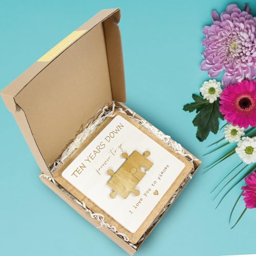 Personalized Wooden Plaque with Engraved Puzzle Pieces N967