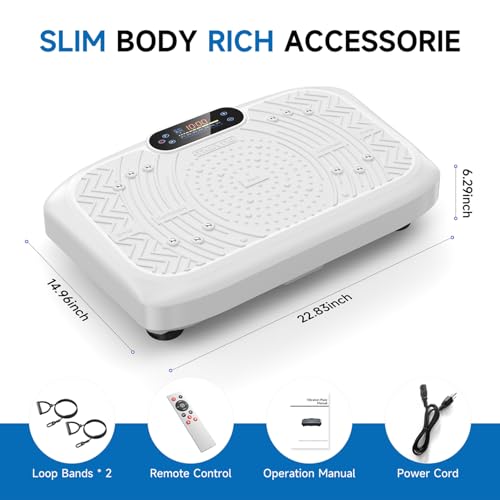 Vibration Plate Exercise Machine with 199 Adjustable Speeds, 450 Lbs Capacity N772