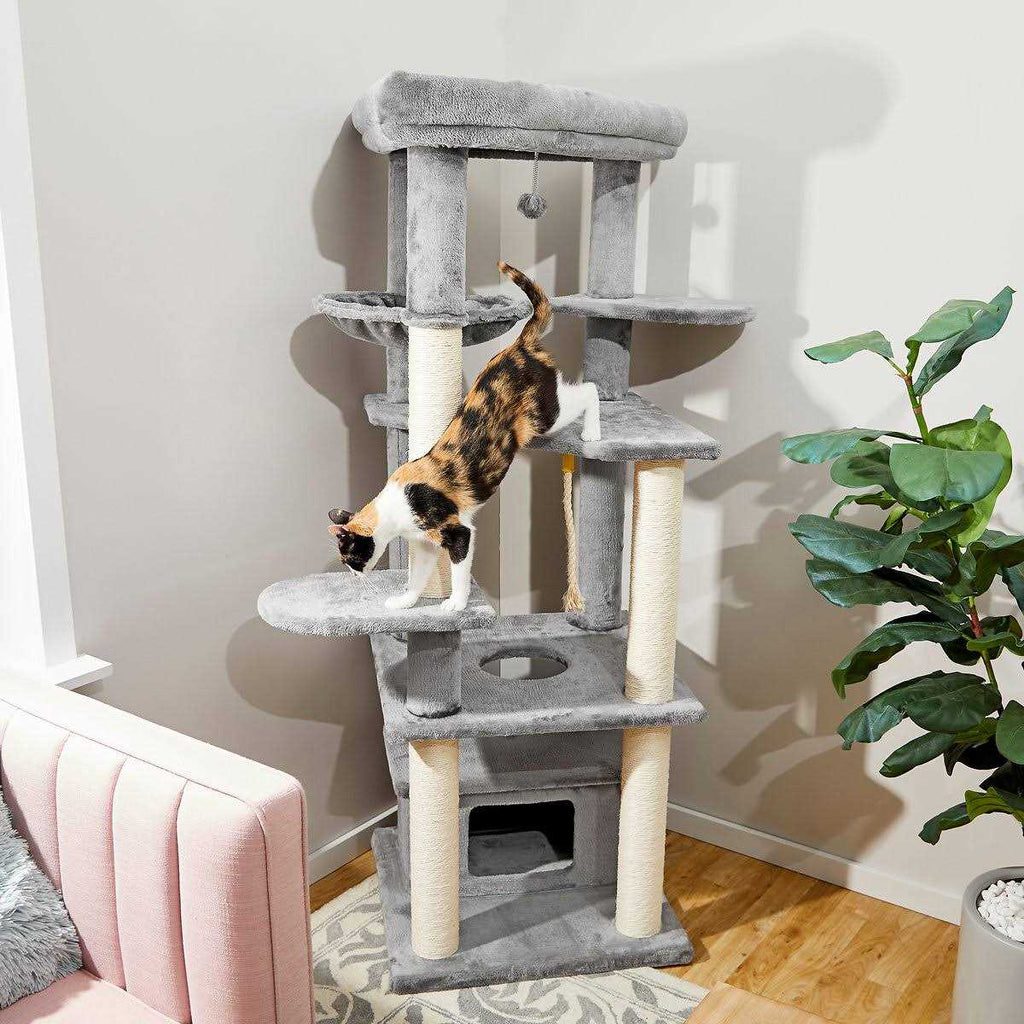 88 to 106-in 3 Level Floor to Ceiling Heavy Duty Cat Tower S285359