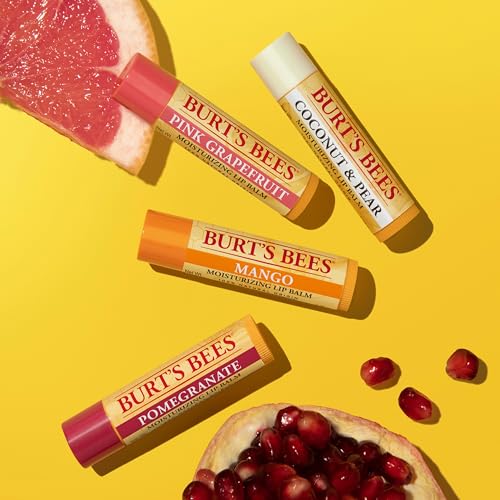 Pink Grapefruit, Mango, Coconut & Pear, and Pomegranate Lip Balm, 4 Tubes, 0.15 oz. G30611
