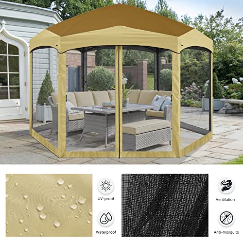 Camouflage 6 Sided Instant Screened Canopy Tent U488691