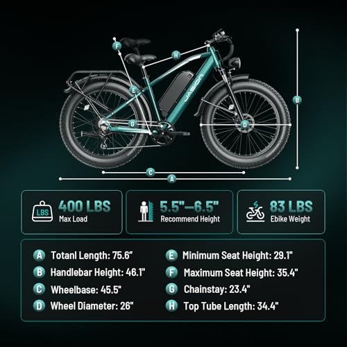 Electric Bike with 1500W Peak Motor, 48V 15Ah Battery, 26'' x 4'' Fat Tire P668