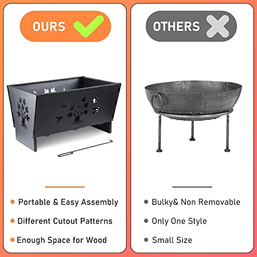 28 Inch Rectangle Cast Iron Fire Pit G6792