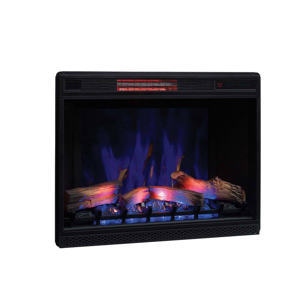 Black Electric Fireplace Insert L452