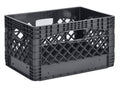 Black 24QT Heavy-Duty Plastic Milk Crate N621