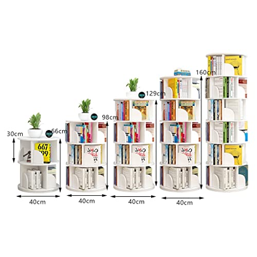 White Rotating 6 Tier Bookshelf N888616