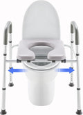Adjustable Width Raised Toilet Seat with Handles Z325