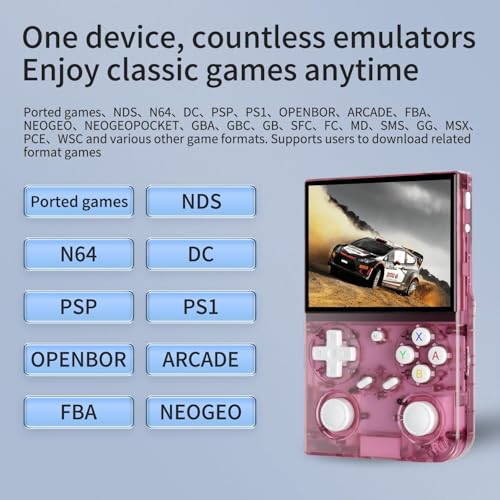 Retro Game Console with 3.5-inch IPS Screen, 64G TF Card, 3200mAh Battery B904456