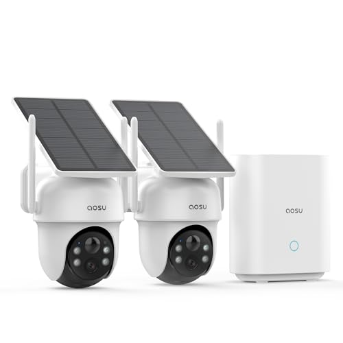 Security Cameras Outdoor Wireless, 4 Cam-Kit, Solar-Powered, 2K Color Night Vision, 5G & 2.4G WiFi O5757