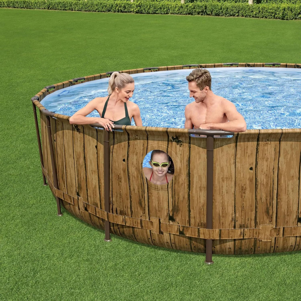 18' x 48" Round Above Ground Swimming Pool Set with Filter Pump, Ladder, and Cover M85565