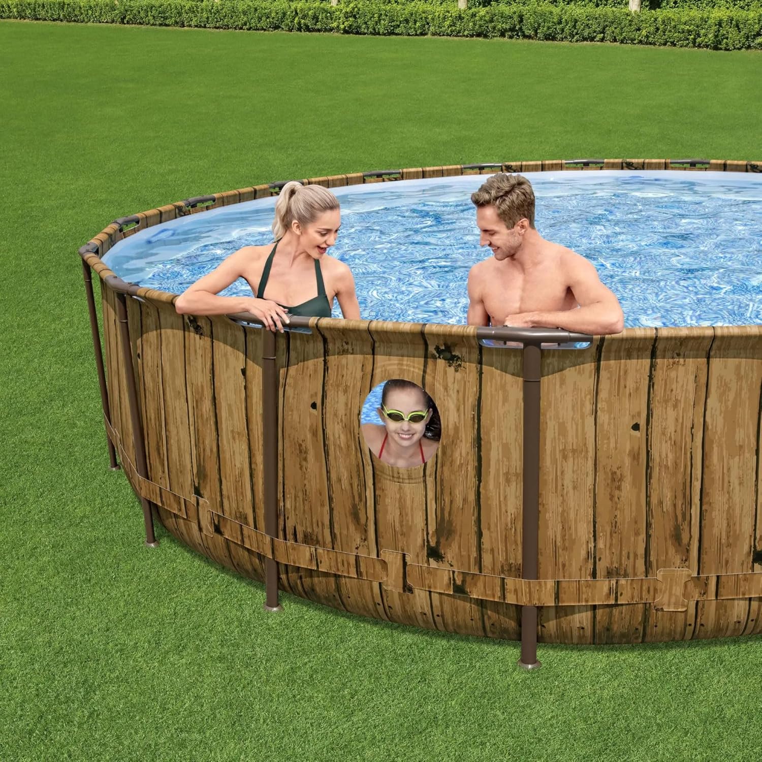18' x 48" Round Above Ground Swimming Pool Set with Filter Pump, Ladder, and Cover M85565
