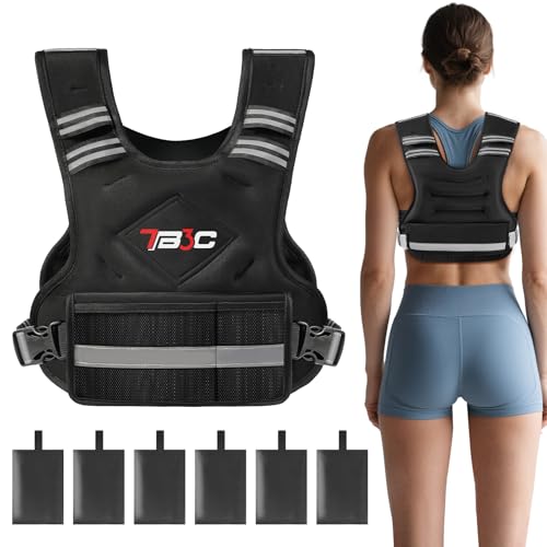 Adjustable Weighted Vest with 6 Ironsand Weights D7941