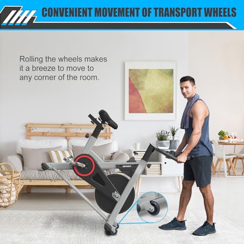 Exercise Bike with LCD Monitor and 35 LBS Flywheel U2017
