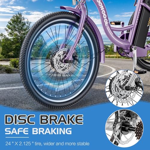 350W 36V Removable Battery 7 Speeds 3 Wheels Electric Tricycle K176143