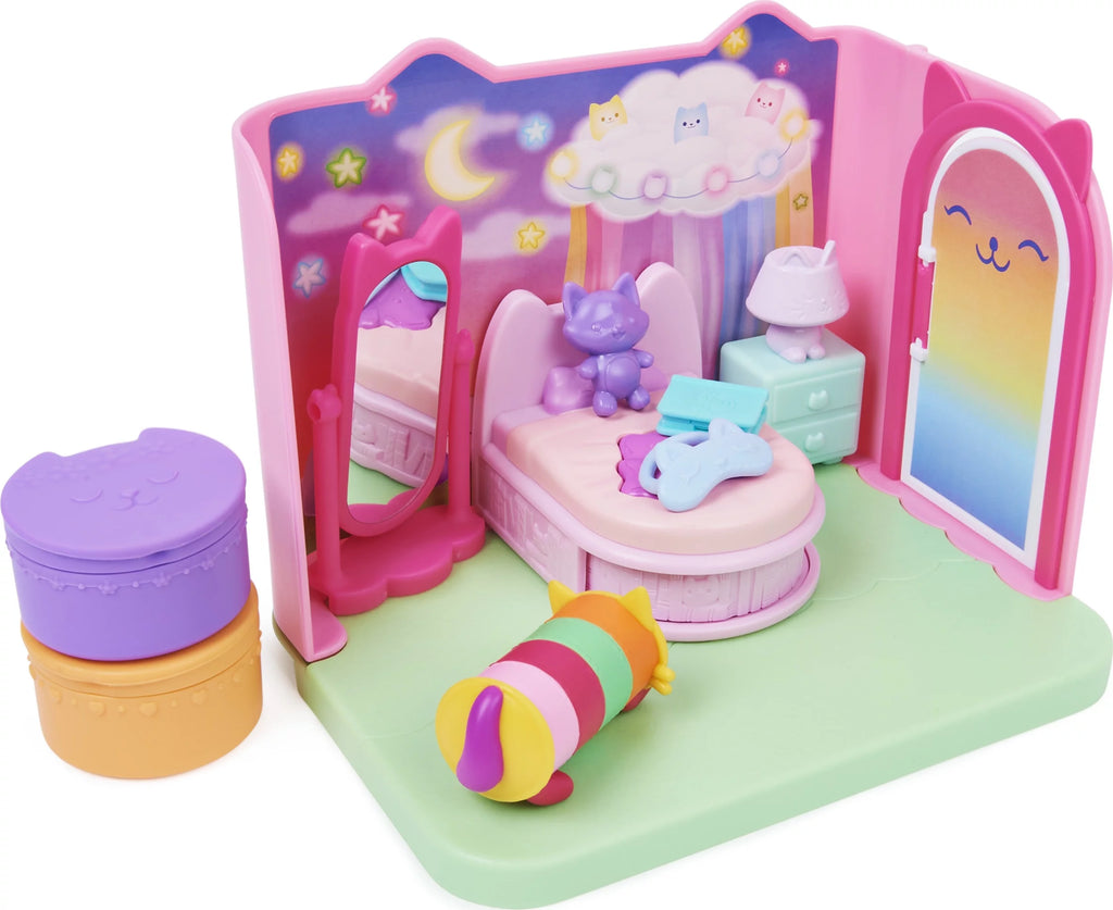 Sweet Dreams Bedroom with Pillow Cat Figure and 3 Accessories, 3 Furniture and 2 Deliveries K769