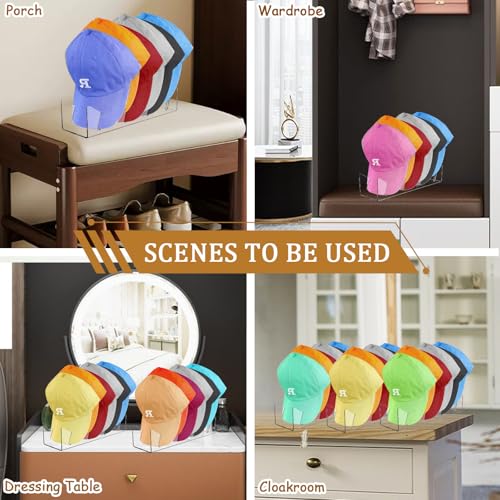 2 Pack Acrylic Hat Organizer for 14 Baseball Caps J494