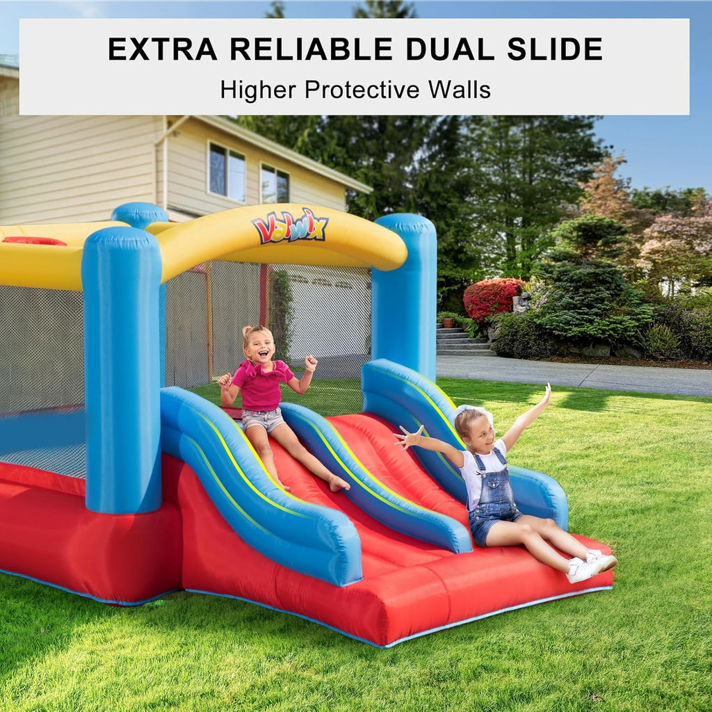 Bounce House with Blower, Double Slide, 300 LBS Capacity O8077