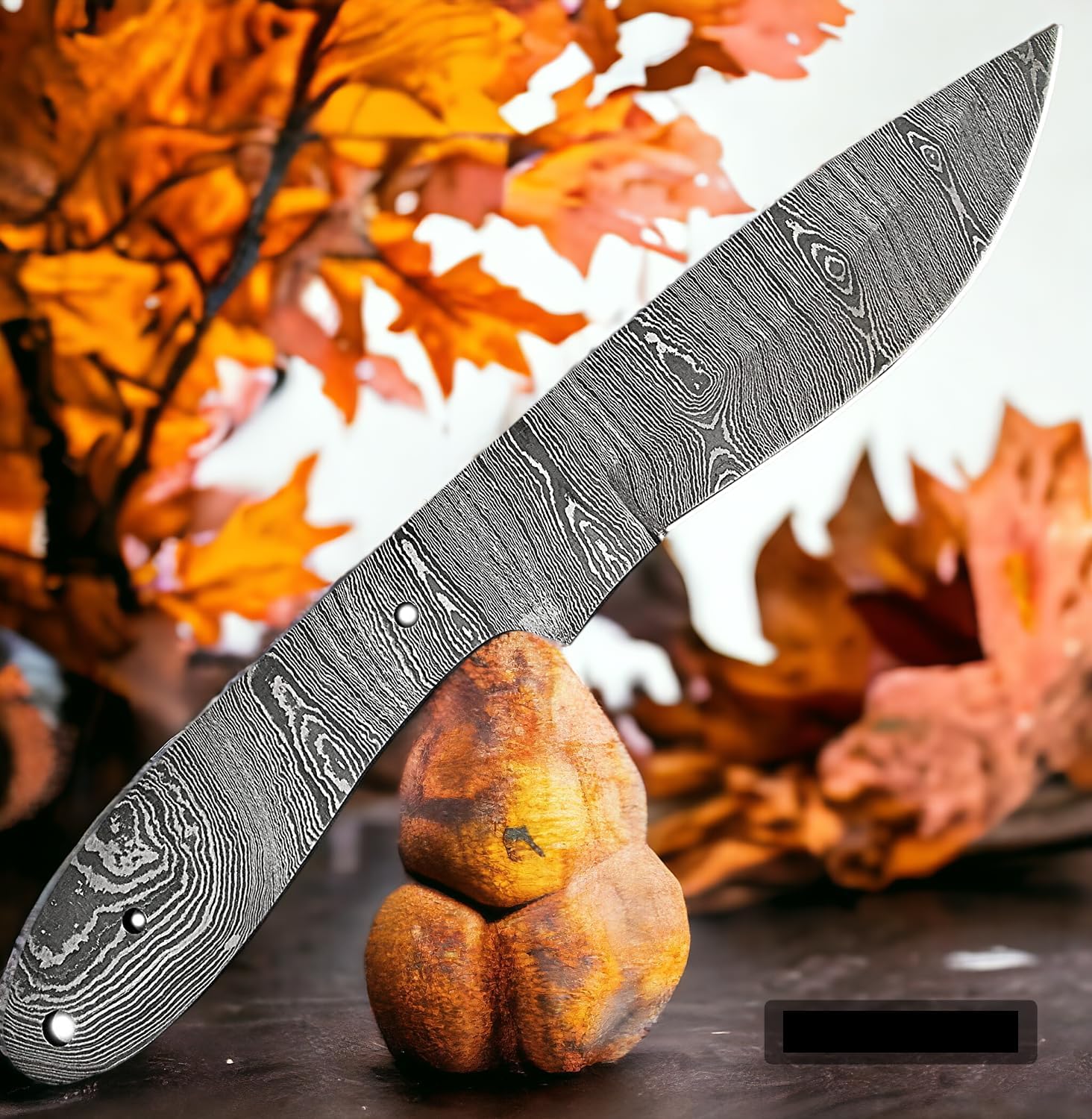 Damascus Steel Full Tang Blank Blade Knife U92648