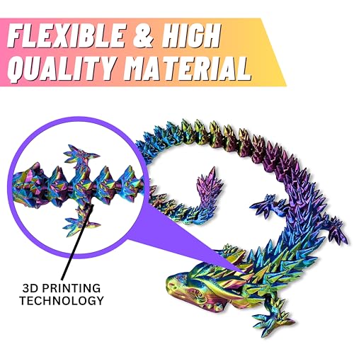 30" Color-Changing Articulated Dragon N878