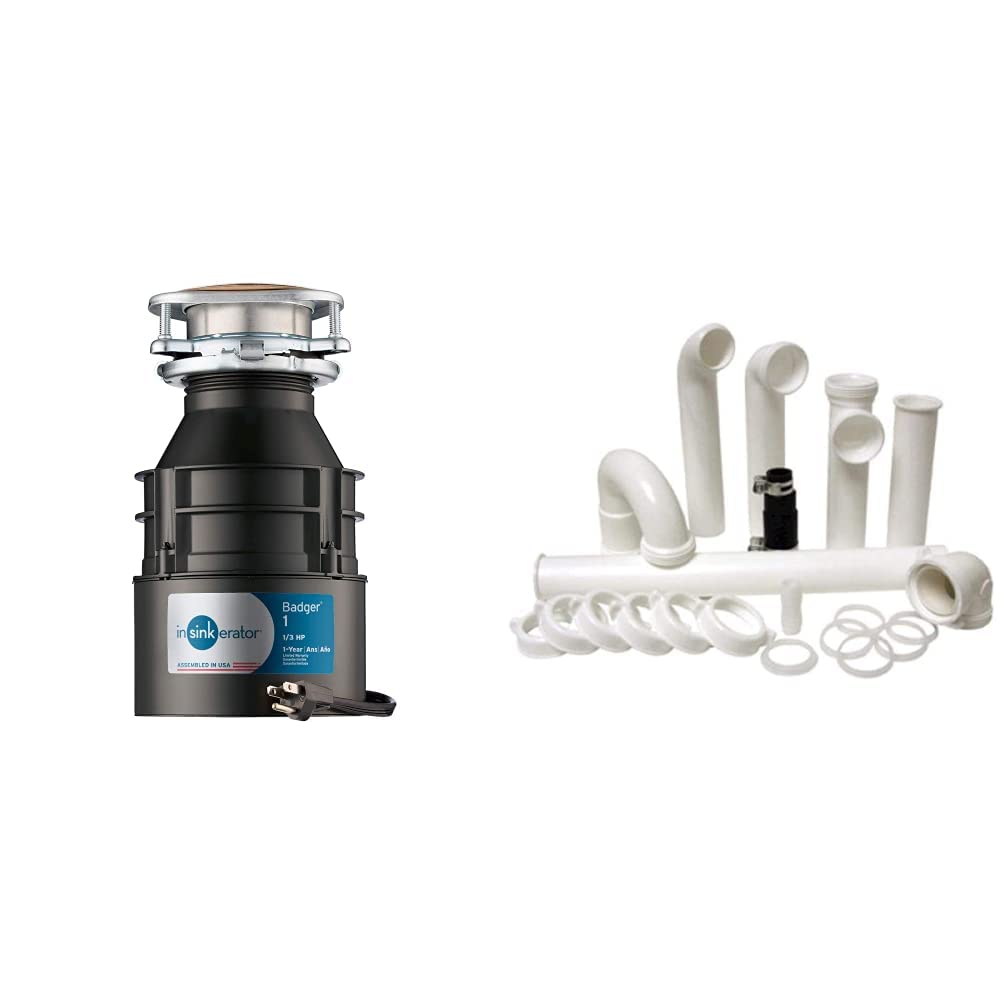 1/3 HP Continuous Feed Garbage Disposal with Cord, White D353