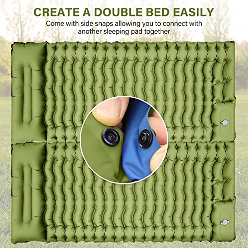 Ultralight Inflatable Sleeping Pad with Built-in Pillow Foot Pump O1868