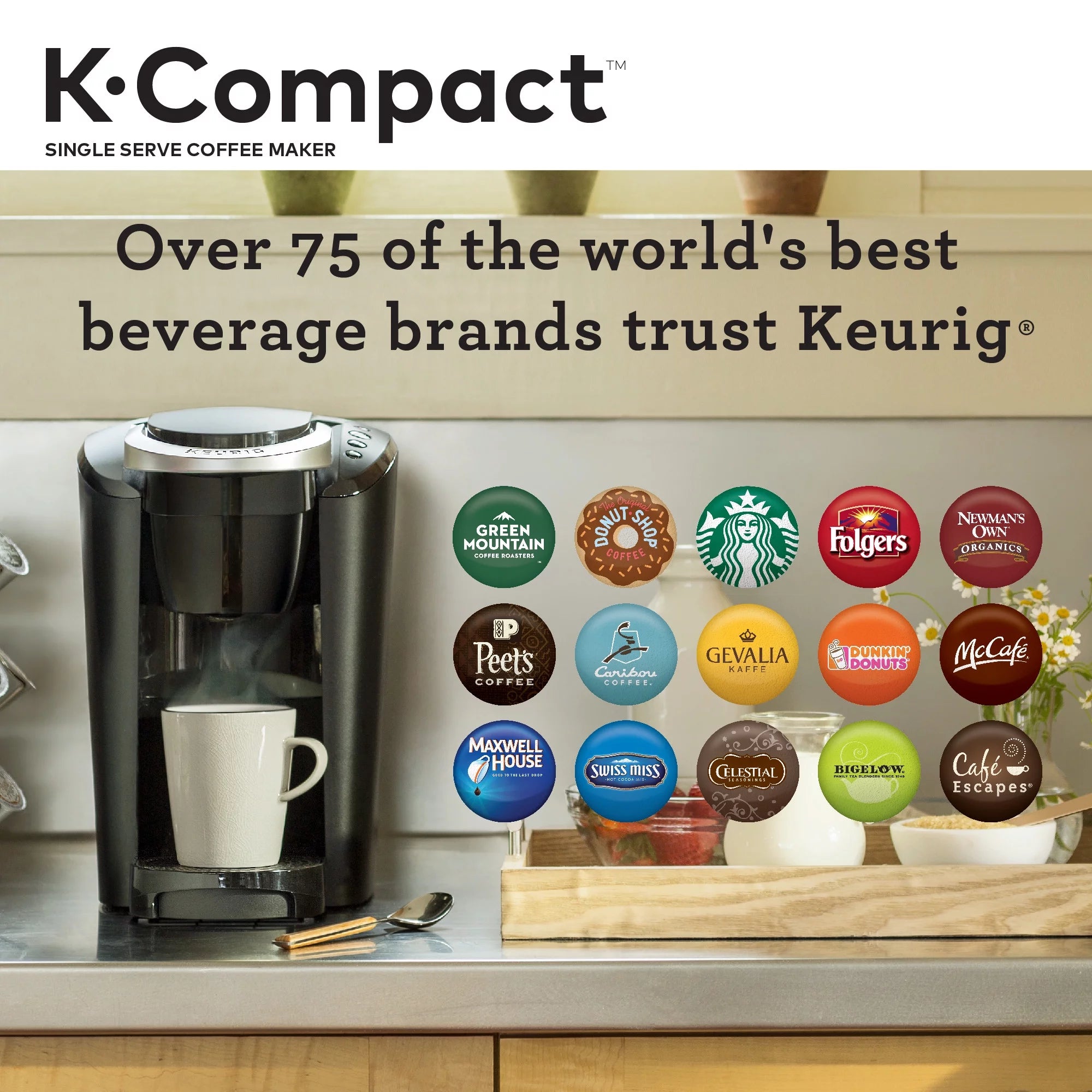Black Single-Serve K-Cup Pod Coffee Maker F5671