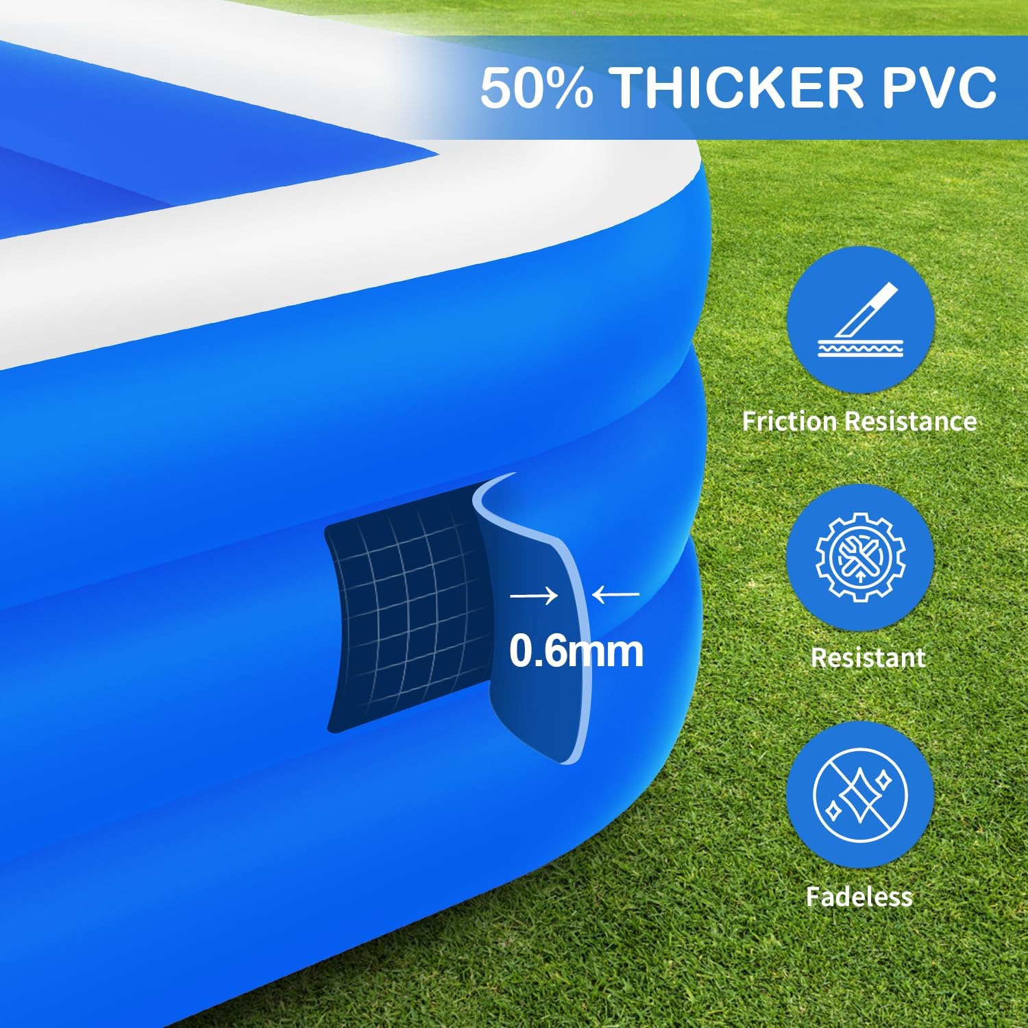 145" X 74" X 22" Inflatable Swimming Pool Z62282