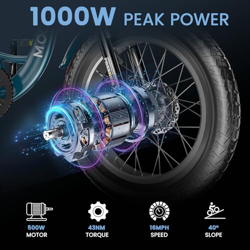Electric Tricycle, 20" x 4" Fat Tire, 48V 500W, 7 Speed, Aluminum Frame W16241