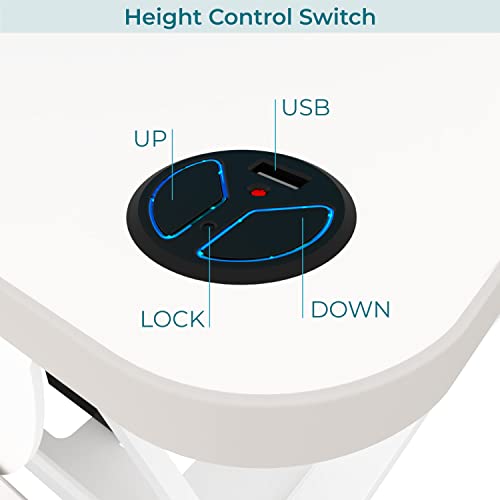 Black Electric Standing Desk Converter with Keyboard Tray and USB Port C750