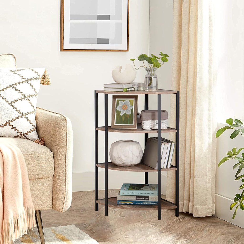 4-Tier Corner Bookshelf Ladder Shelf O335