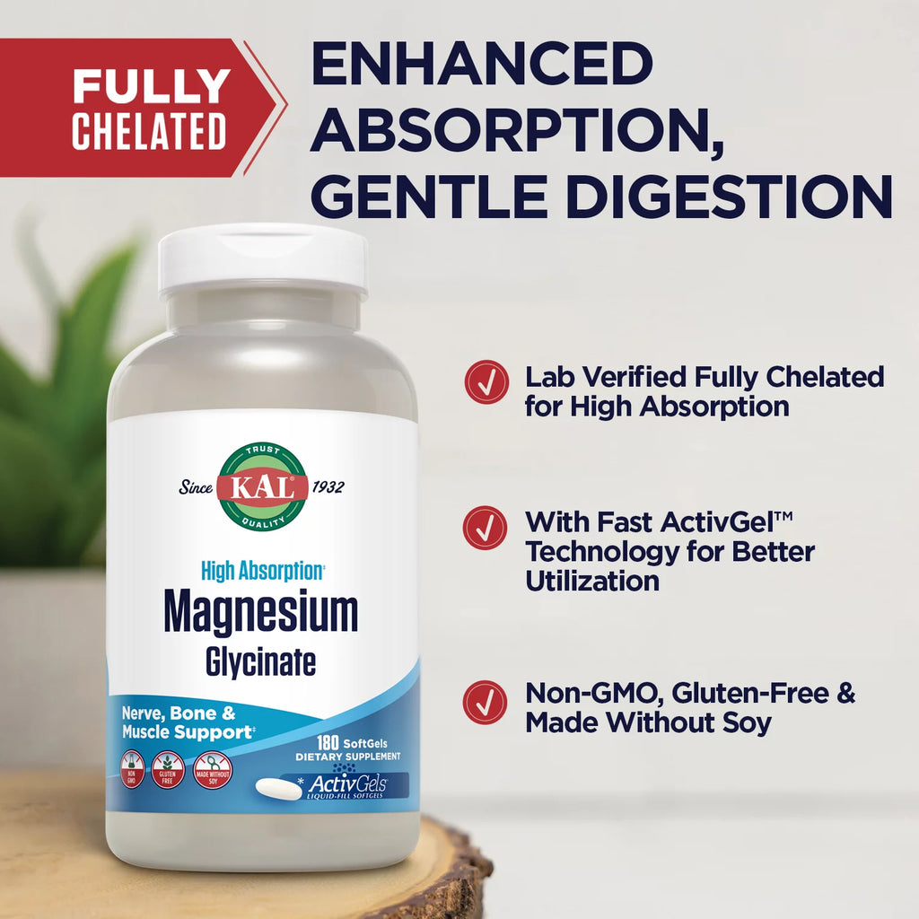 Magnesium Glycinate 315mg 180 Softgels S630