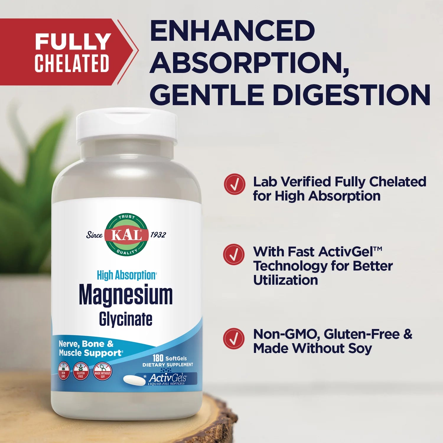 Magnesium Glycinate 315mg 180 Softgels S630