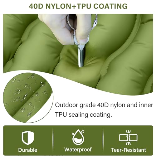 Ultralight Inflatable Sleeping Pad with Built-in Pillow Foot Pump O1868