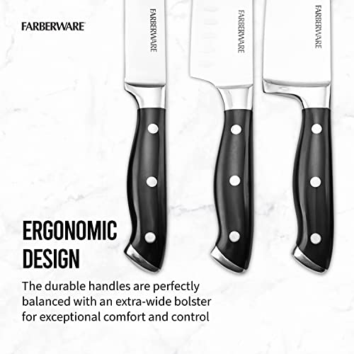 15-Piece High Carbon-Stainless Steel Knife Set with Wood Block D16699