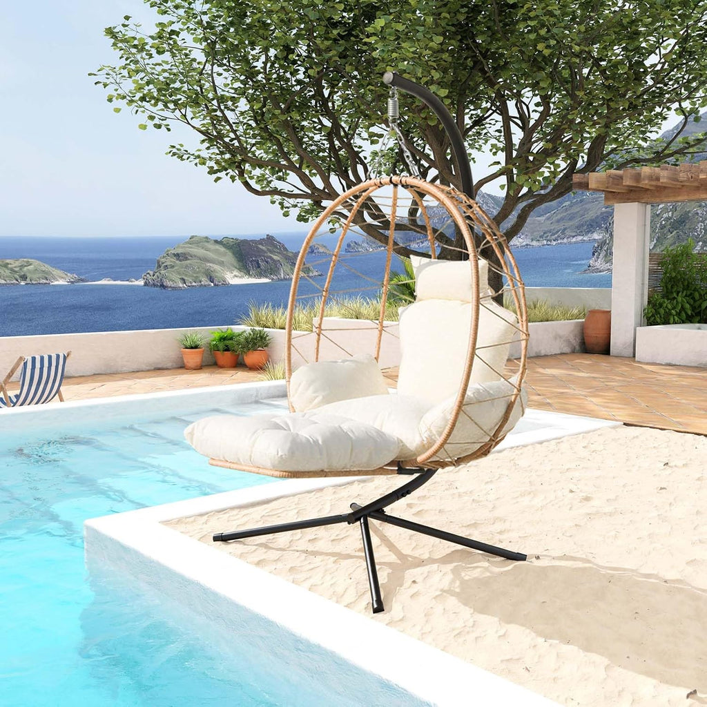 Small Hanging Egg Chair with Stand B970865