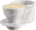 White Natural Marble Butter Dish Cover D3083