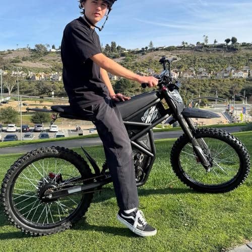60V 3000W 36.4AH Dual Battery Electric Dirt Bike with 25" Motorcycle Tire S24158
