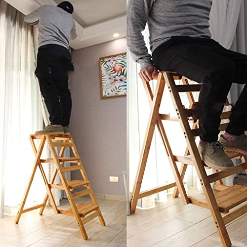 Wooden Folding 3 Step Ladder Stool X298397