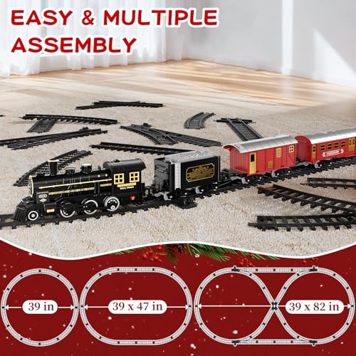 Large Electric Train Set with Realistic Sound, Lights and Smoke J41771