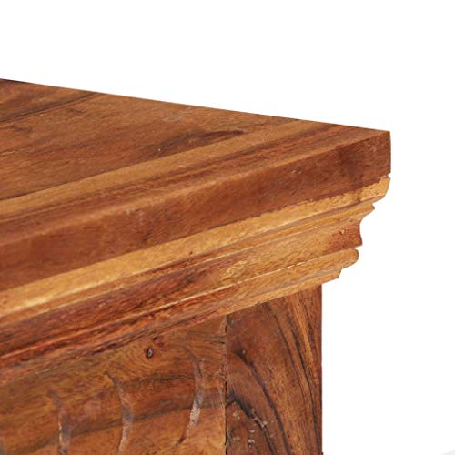 Rustic Sideboard Solid Acacia Wood Brown Two Doors Two Drawers 24.8"x11.8"x29.5" L3659