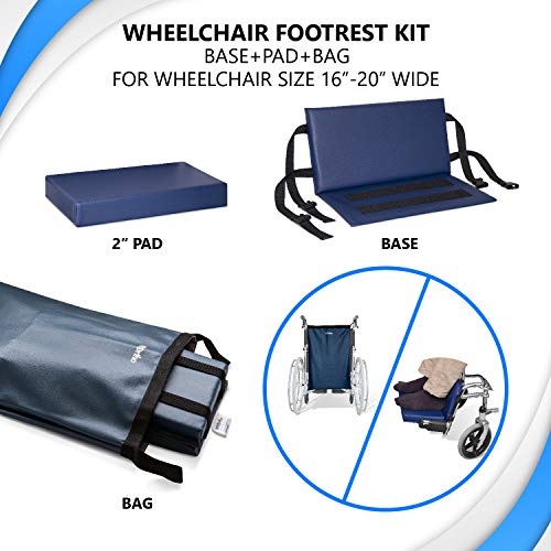 Wheelchair Foot Rest Extender Elevating Pad Leg Cushion Protector with Carrying Bag W282072