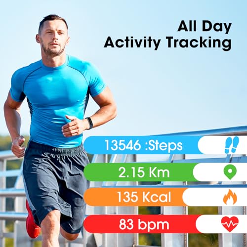 Fitness Tracker with Heart Rate Monitor, IP68 Waterproof Smartwatch V106