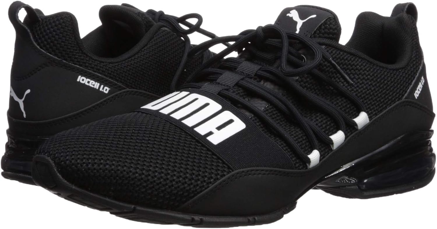 Black/White 10.5 Woven Running Shoe V28156