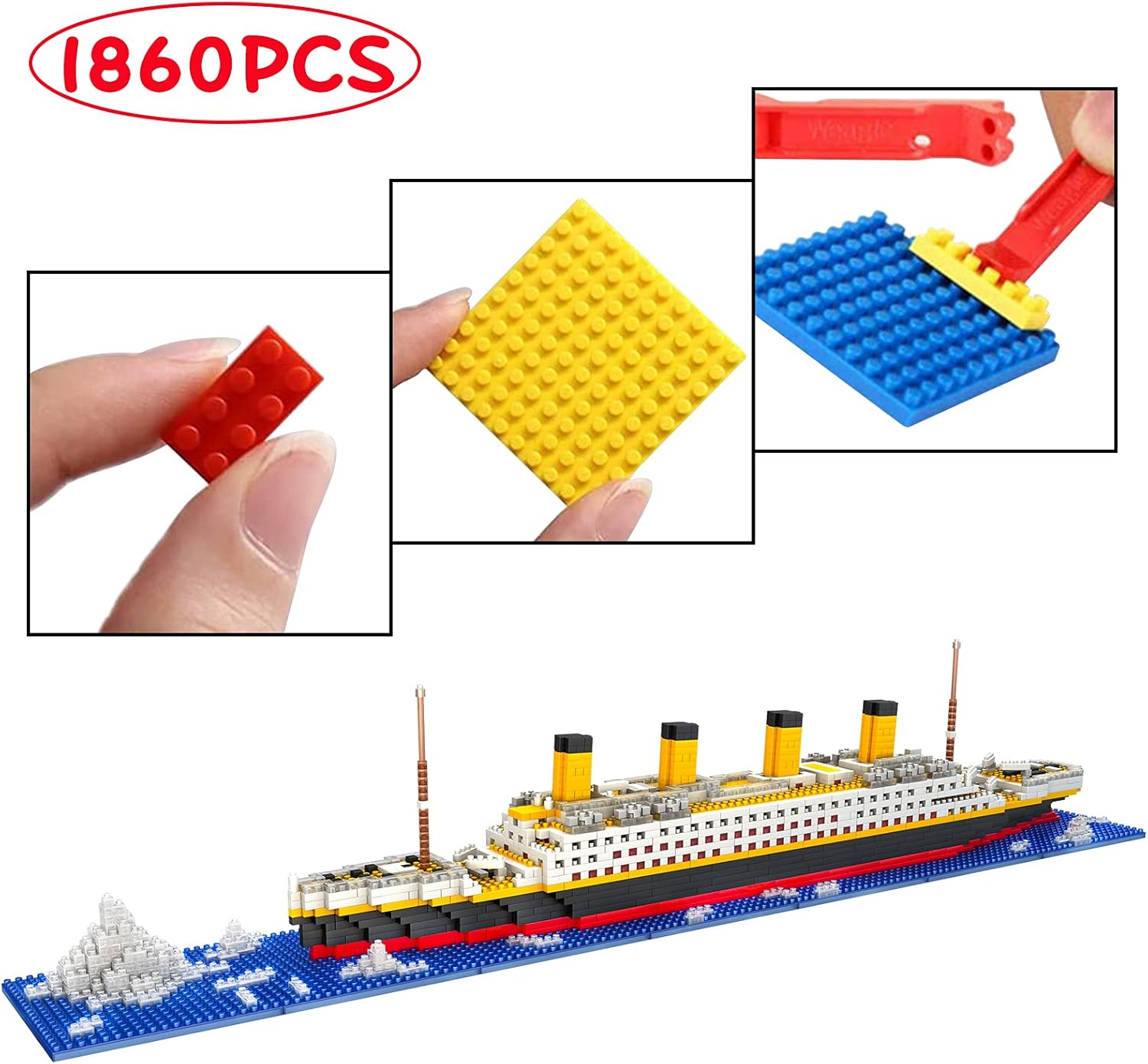 1860pcs Micro Mini Building Blocks Set F136234